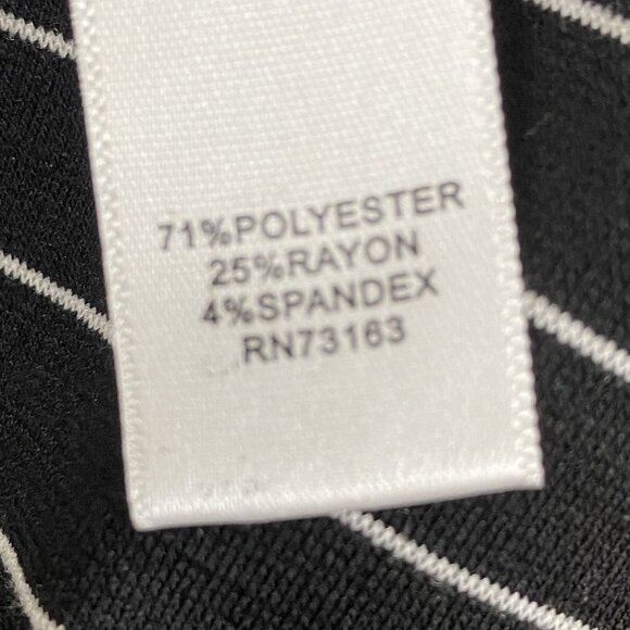 NWT 20W Spense Woman Black White Fit & Flare Striped V-Neck Sleeveless Dress - Picture 6 of 12